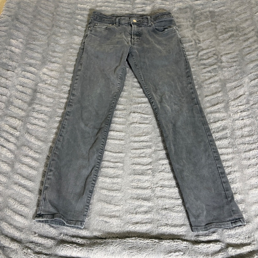 Bonobos Tailored Fit Gray Faded Jeans Mens 29/30 Straight Leg Casual Denim